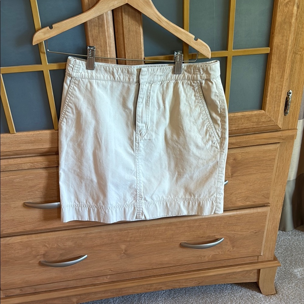 Beige Casual Skirt